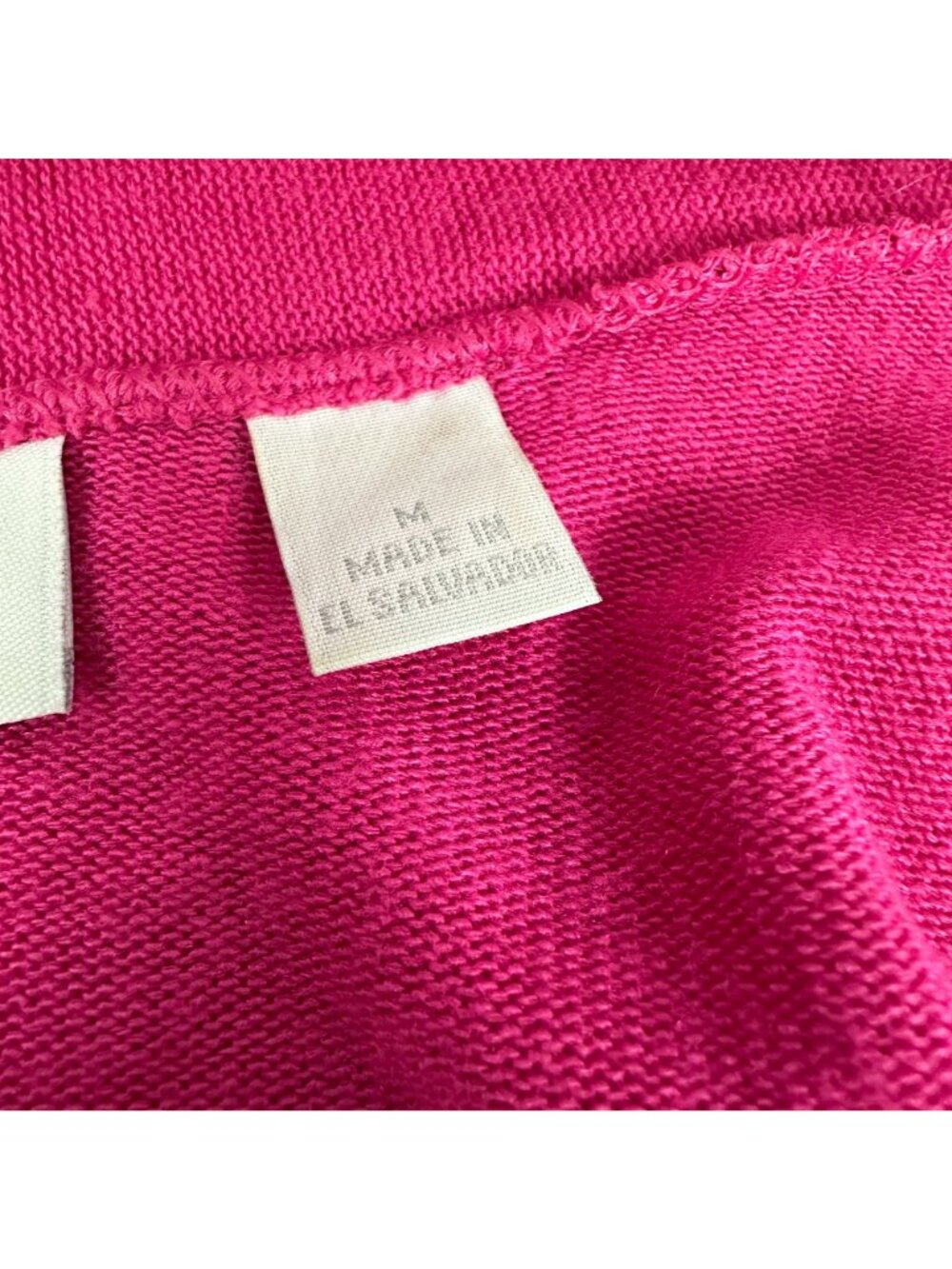 New York & Company Womens Ruffle Open Front Cardigan Sweater Medium Pink Stretch - Picture 4 of 8